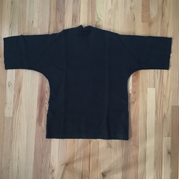 🚀SOLD ON INSTA🚀 Ozma Of California Black Linen Jacket/Robe -MED- Deiji Studios - Picture 6 of 11